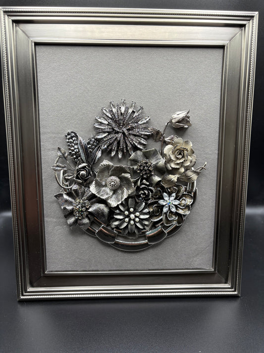 Silver Flower Basket