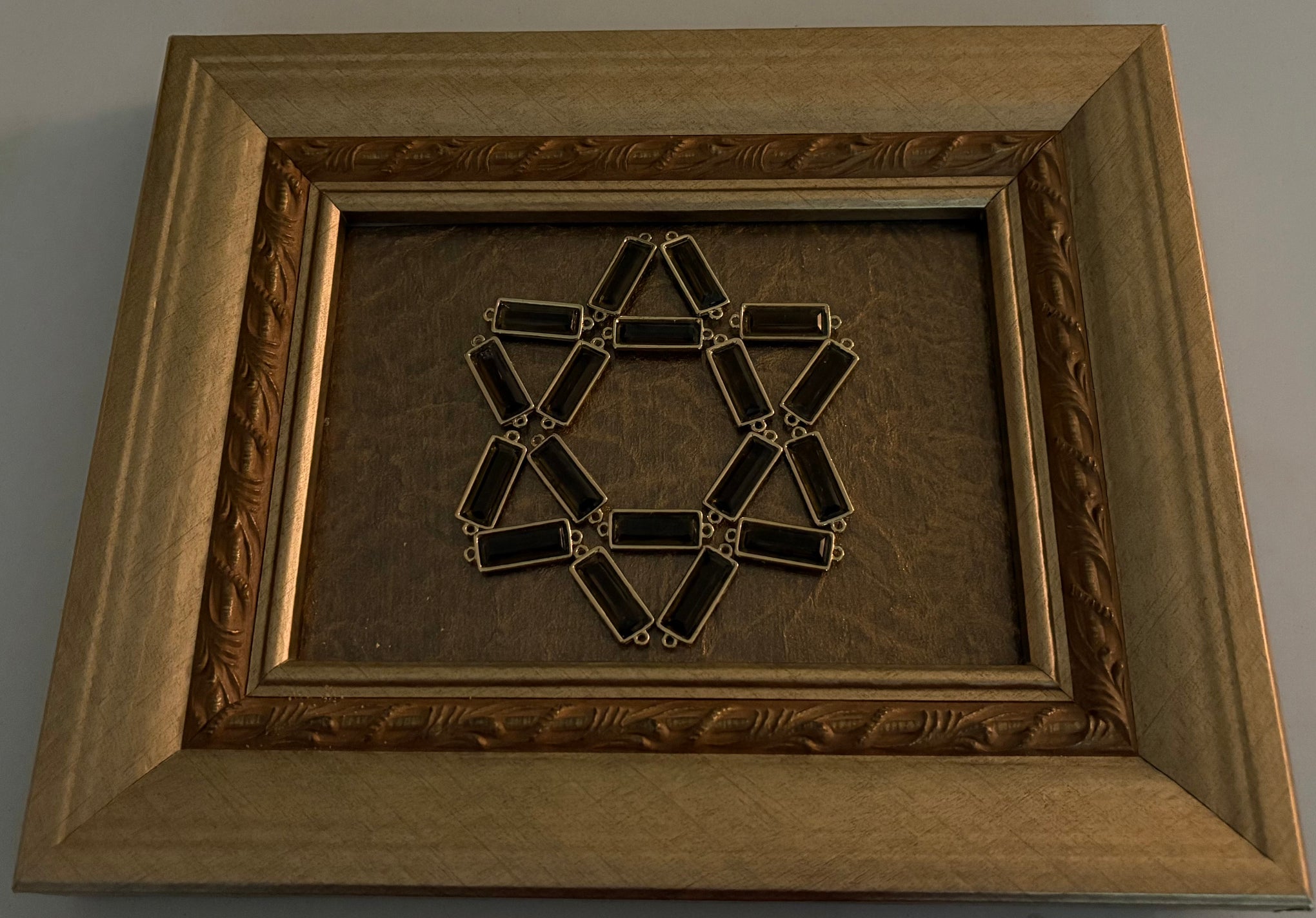 Gold and Brown Star of David